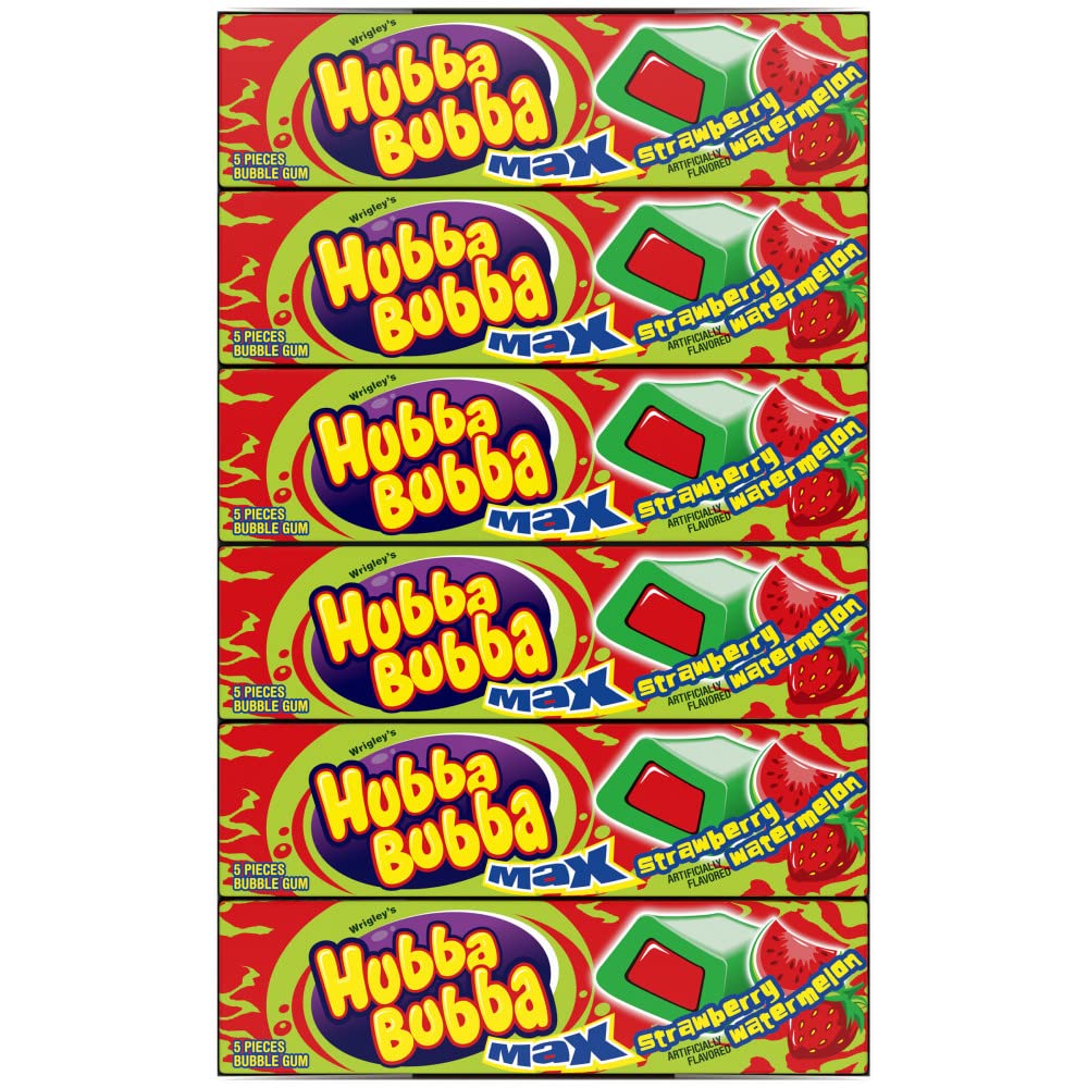 Hubba Bubba primer plano textura del chicle, elasticidad para burbujas