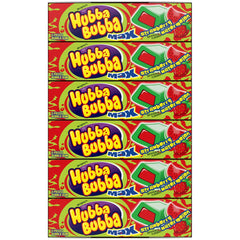 Hubba Bubba primer plano textura del chicle, elasticidad para burbujas