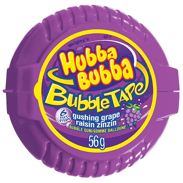Hubba Bubba textura del chicle en primer plano muestra elasticidad