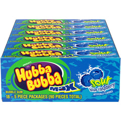 Hubba Bubba vista frontal del paquete, identifica sabor y cantidad