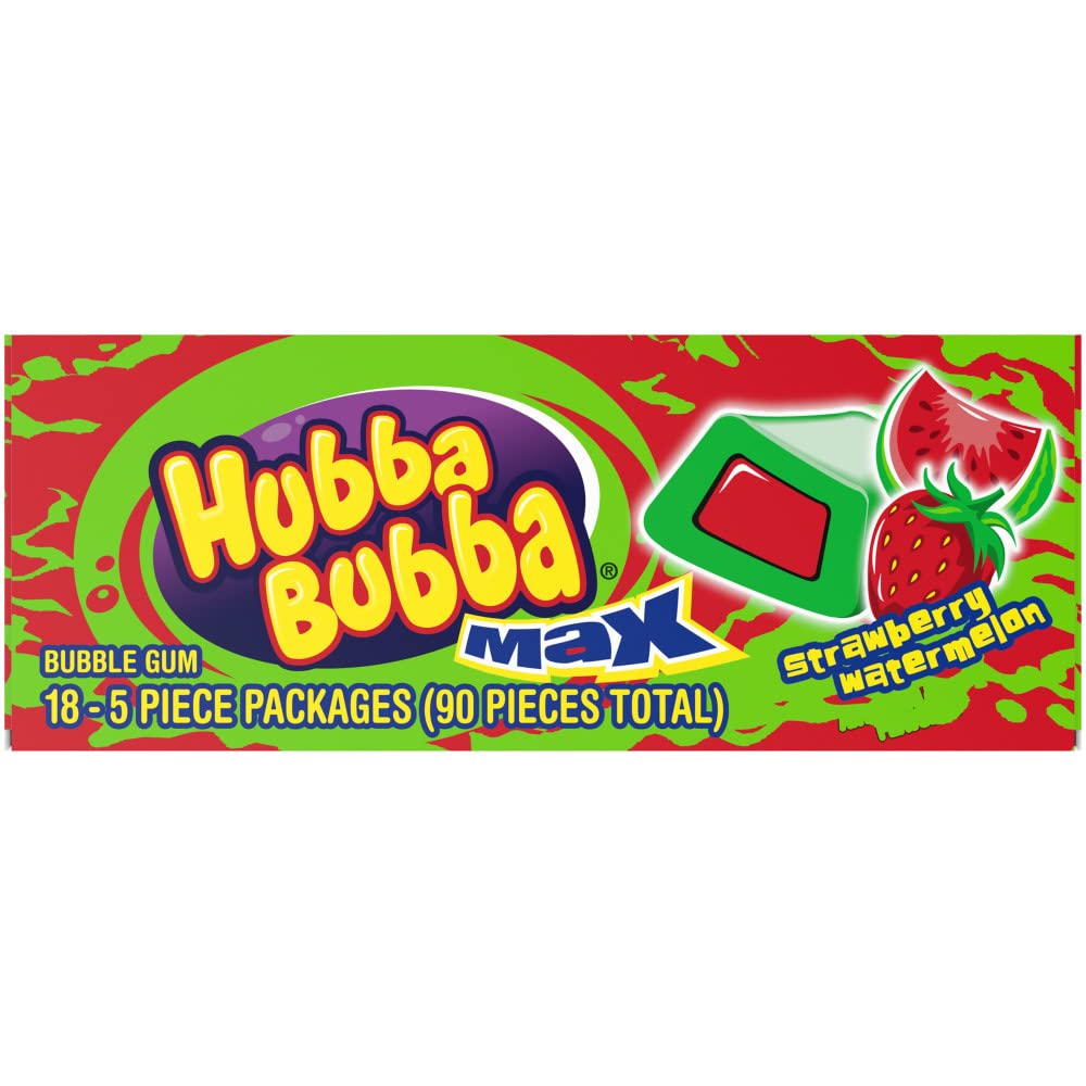 Hubba Bubba sobre individual abierto, envuelto para mantener frescura