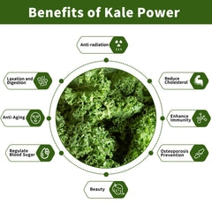 Hudetex polvo de kale disolviéndose en taza de agua para bebida nutritiva