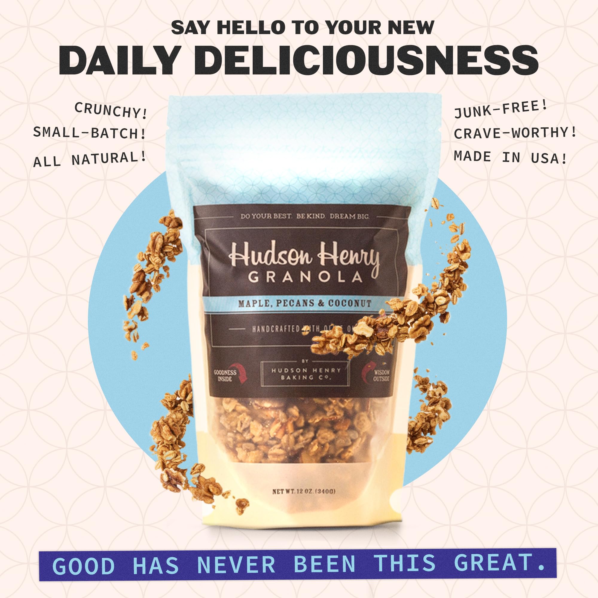 Hudson Henry ingredientes naturales: sirope de arce y aceite de oliva