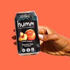 Humm lata abierta con espuma para experiencia efervescente inmediata