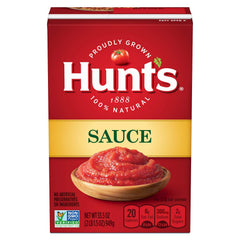 Hunt's frente del cartón mostrando presentación y ventaja práctica
