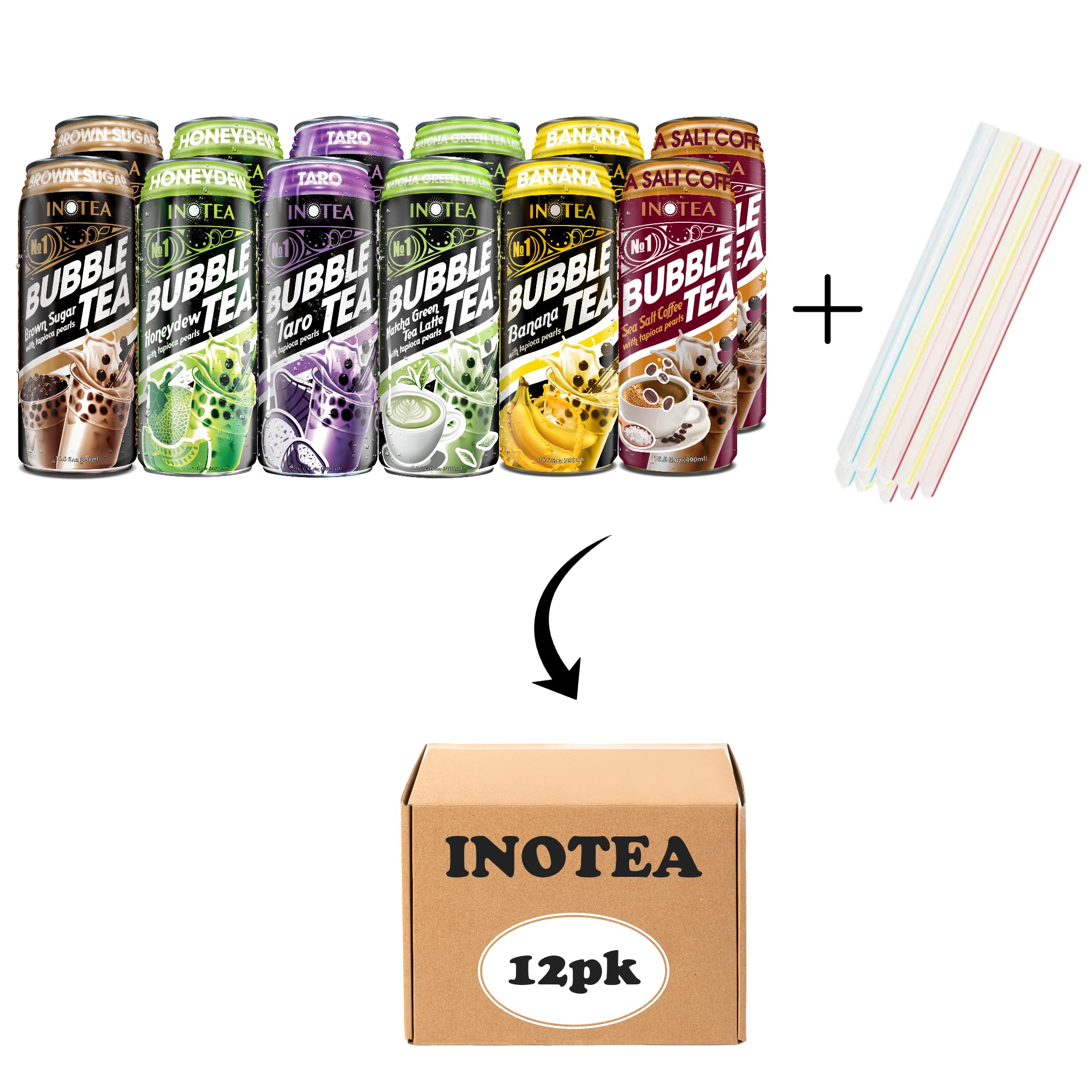 HYOJATEM INOTEA primer plano de perlas de boba visibles, conserva textura masticable