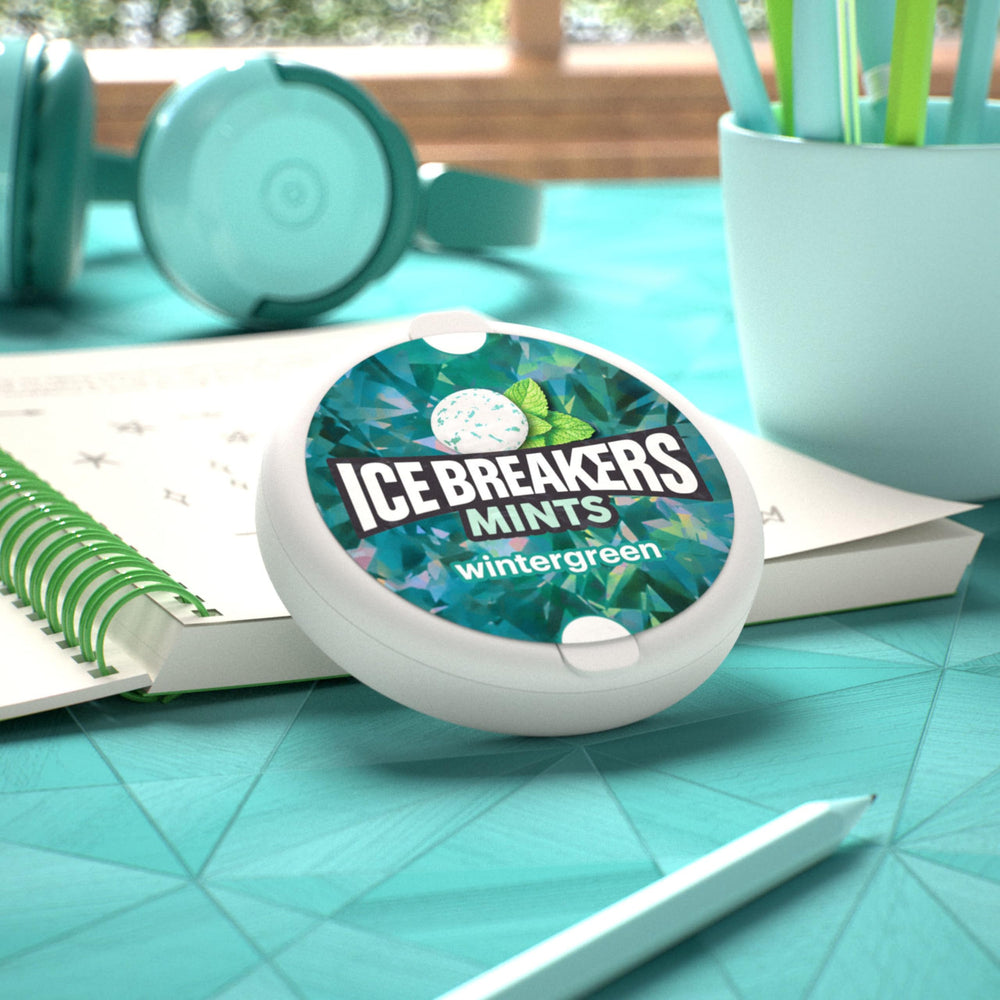 Ice Breakers junto a objetos para comparar tamaño y facilitar elección