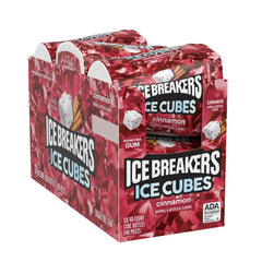 Ice Breakers primer plano de cristales y textura, sabor intenso y fresco