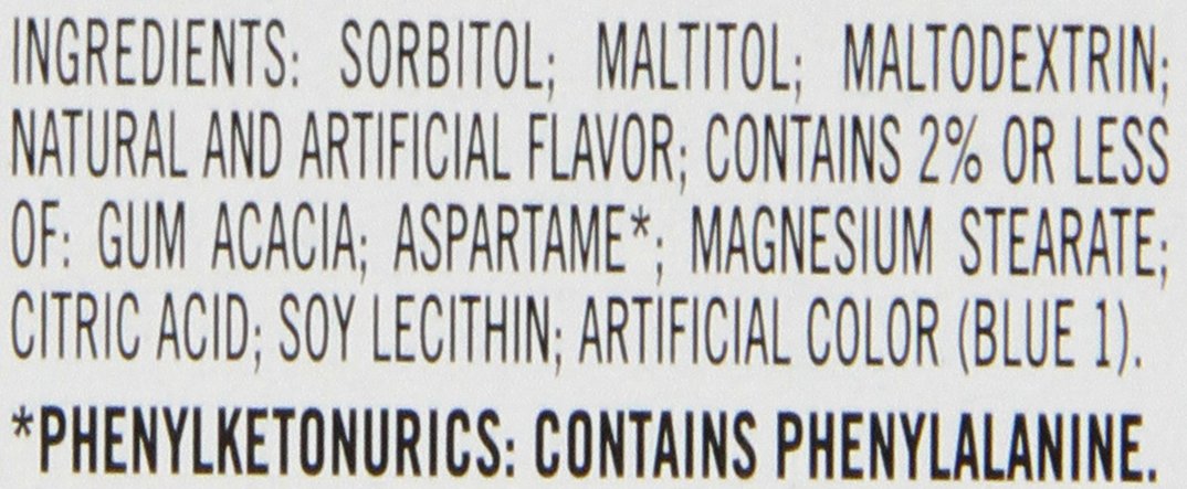 Ice Breakers envase abierto dispensando menta para control de porciones