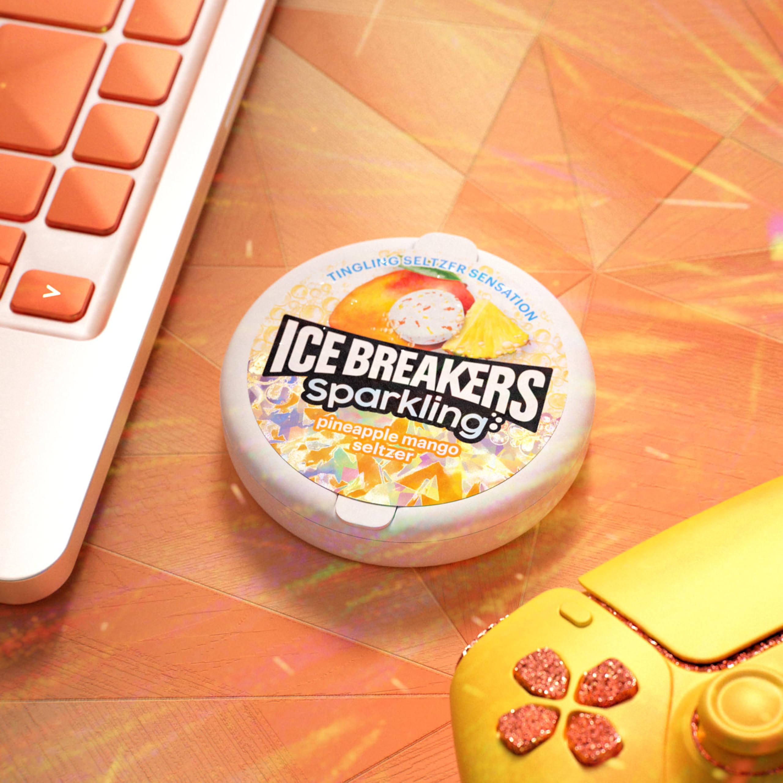 Ice Breakers etiqueta nutricional visible para verificar ingredientes sin azúcar