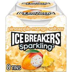 Ice Breakers lata frente con sabor piña mango refresca aliento instantáneamente