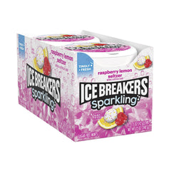 Ice Breakers lata frontal con diseño y mints listos para llevar