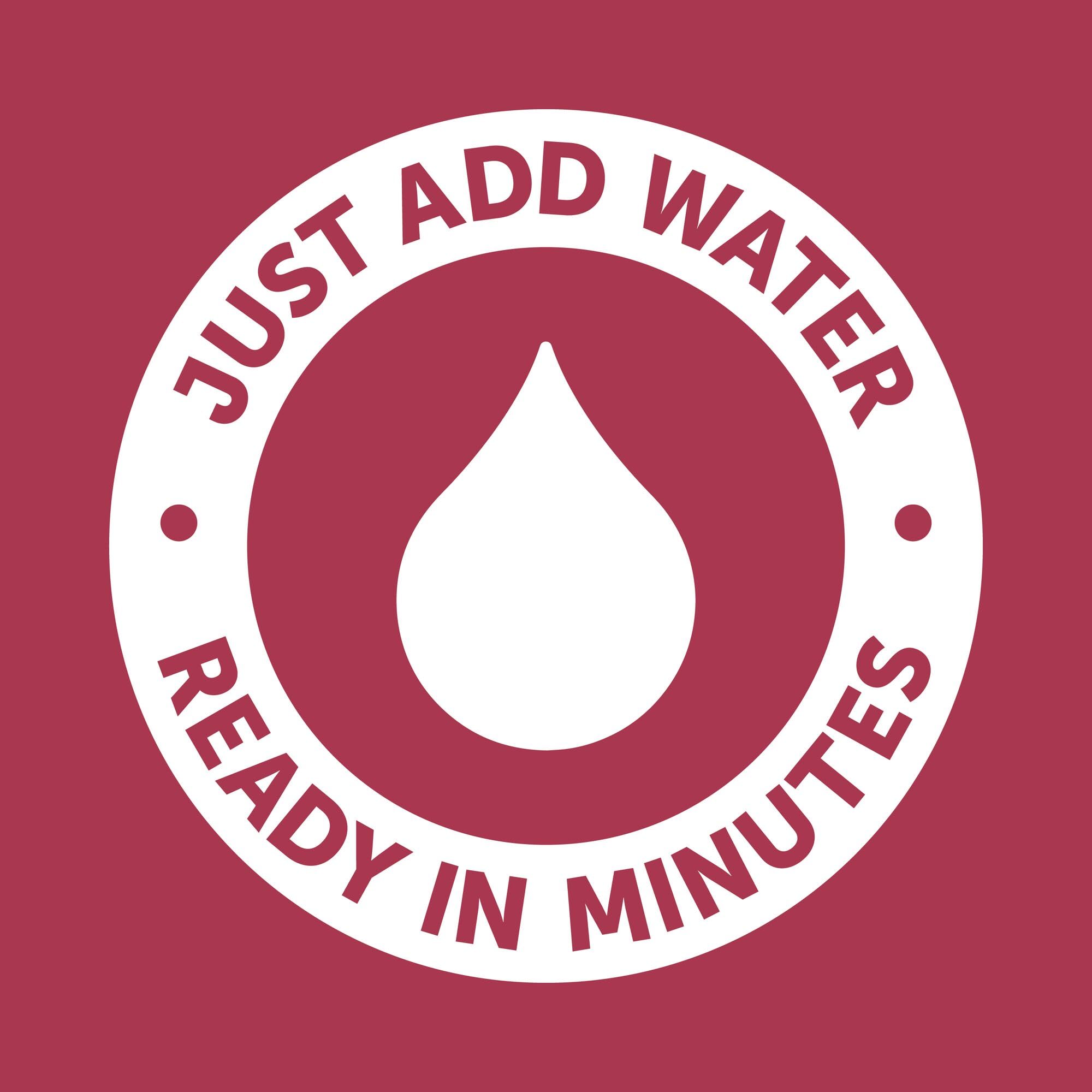 Idahoan pouch abierto listo para añadir agua y preparar rápido
