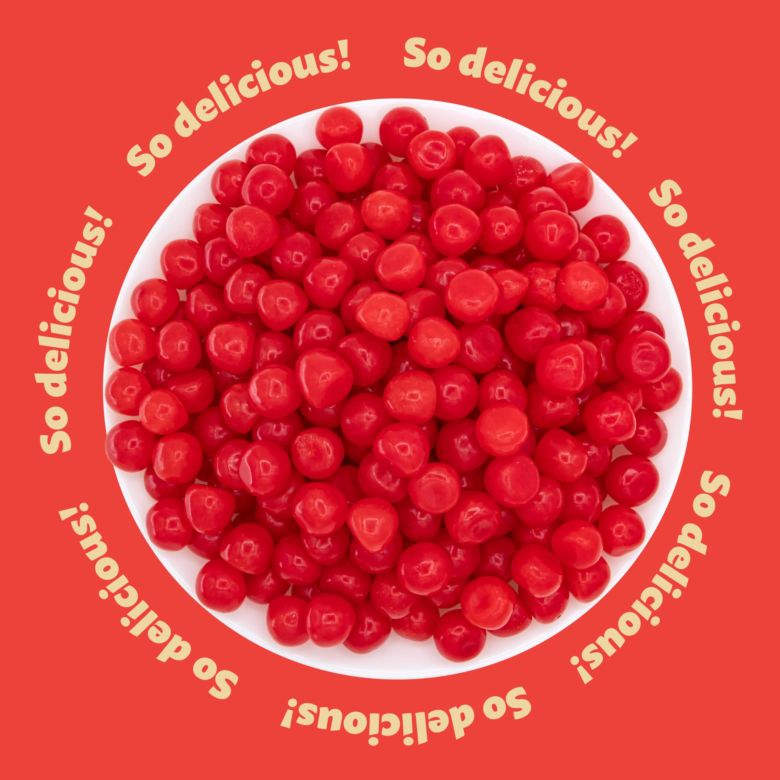 ILIKE! frasco con Cherry Sours en una mesa de fiesta, atrae a invitados