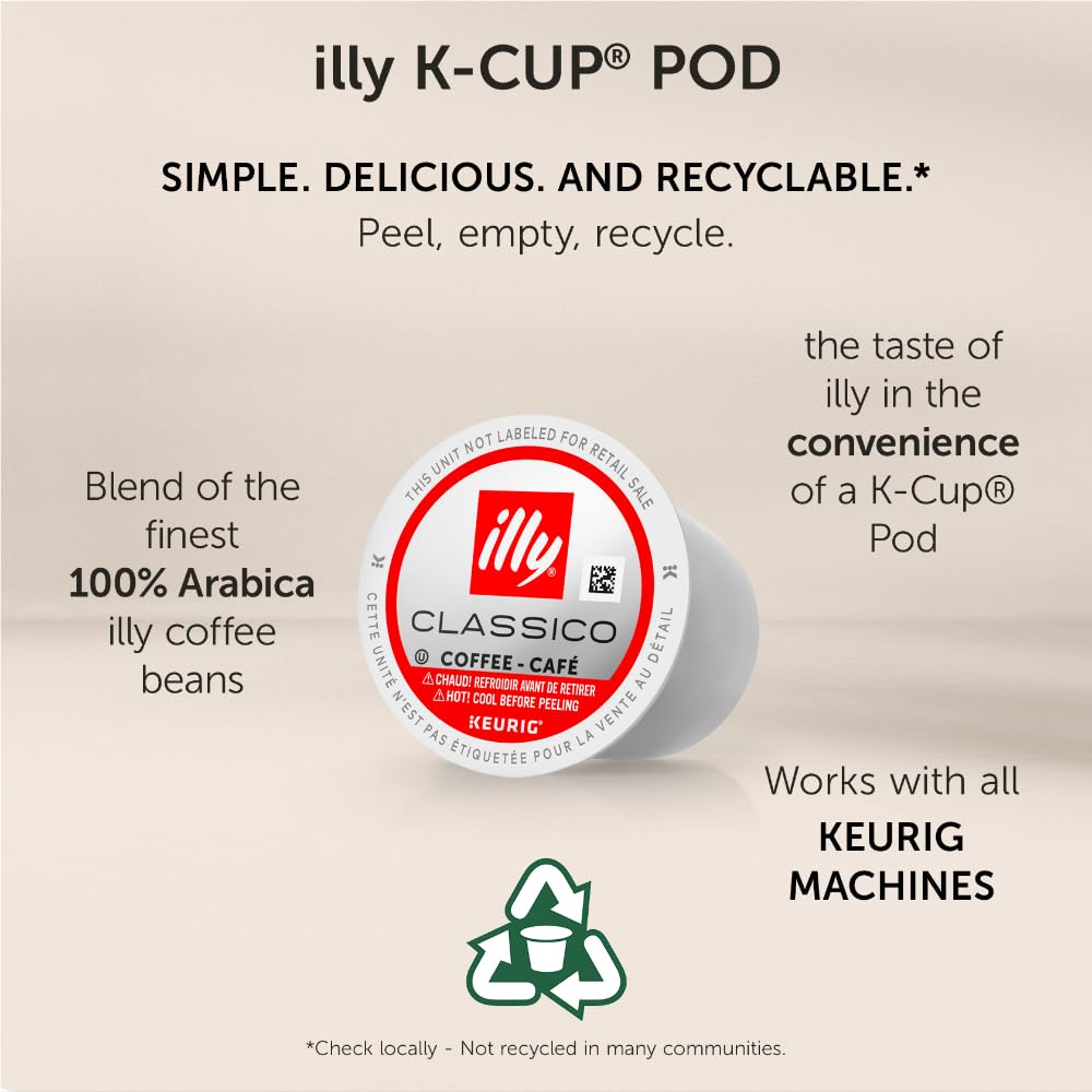 illy cápsula dentro de máquina Keurig demostrando preparación fácil