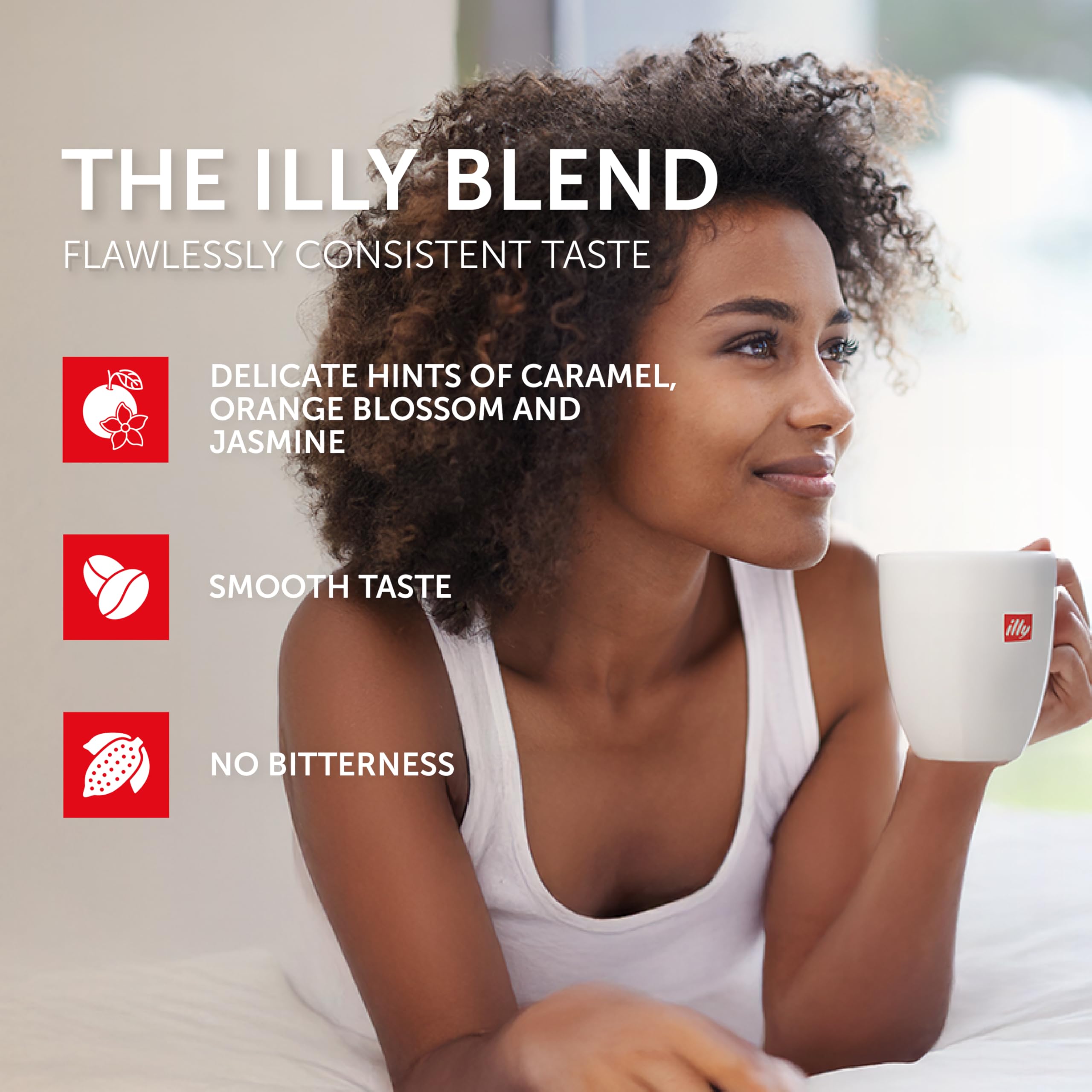 illy etiqueta B Corp visible que indica compromiso sostenible