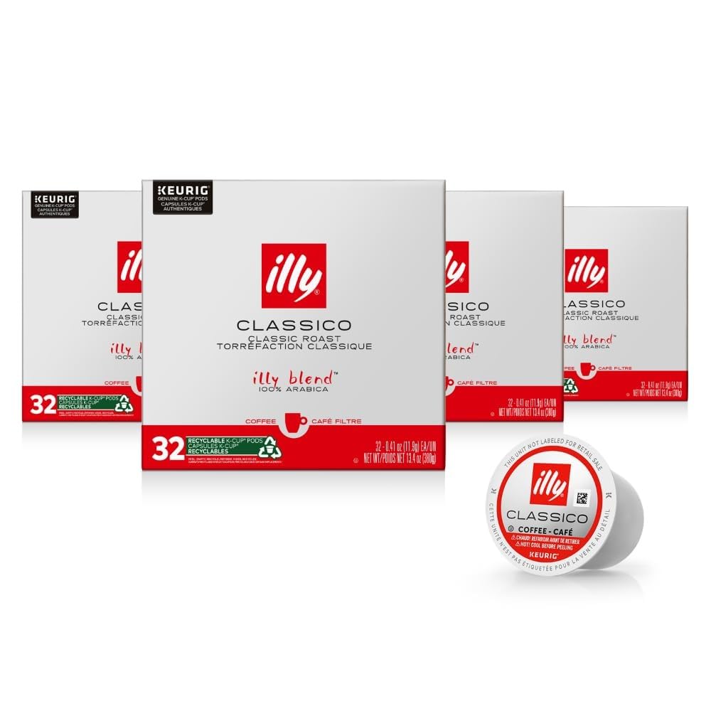Frontal del pack illy K-Cup Classico mostrando caja y cantidad, calidad visible