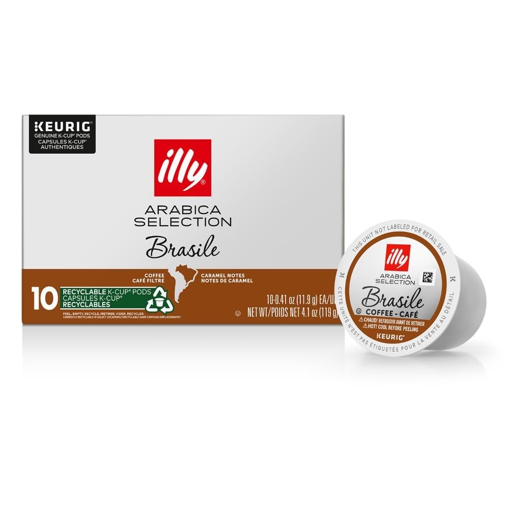 illy empaque frontal con 10 K-Cups mostrando conveniencia y marca