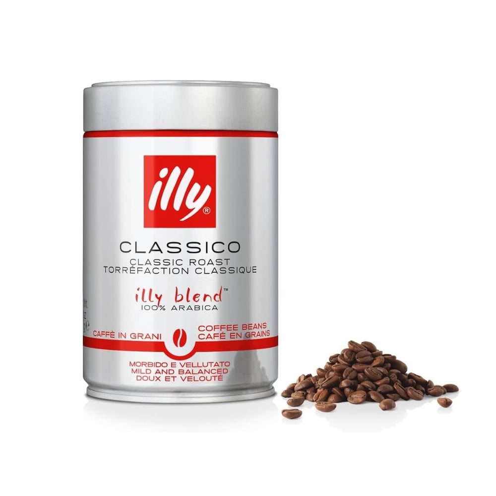 illy lata frontal Classico mostrando diseño y sello de frescura