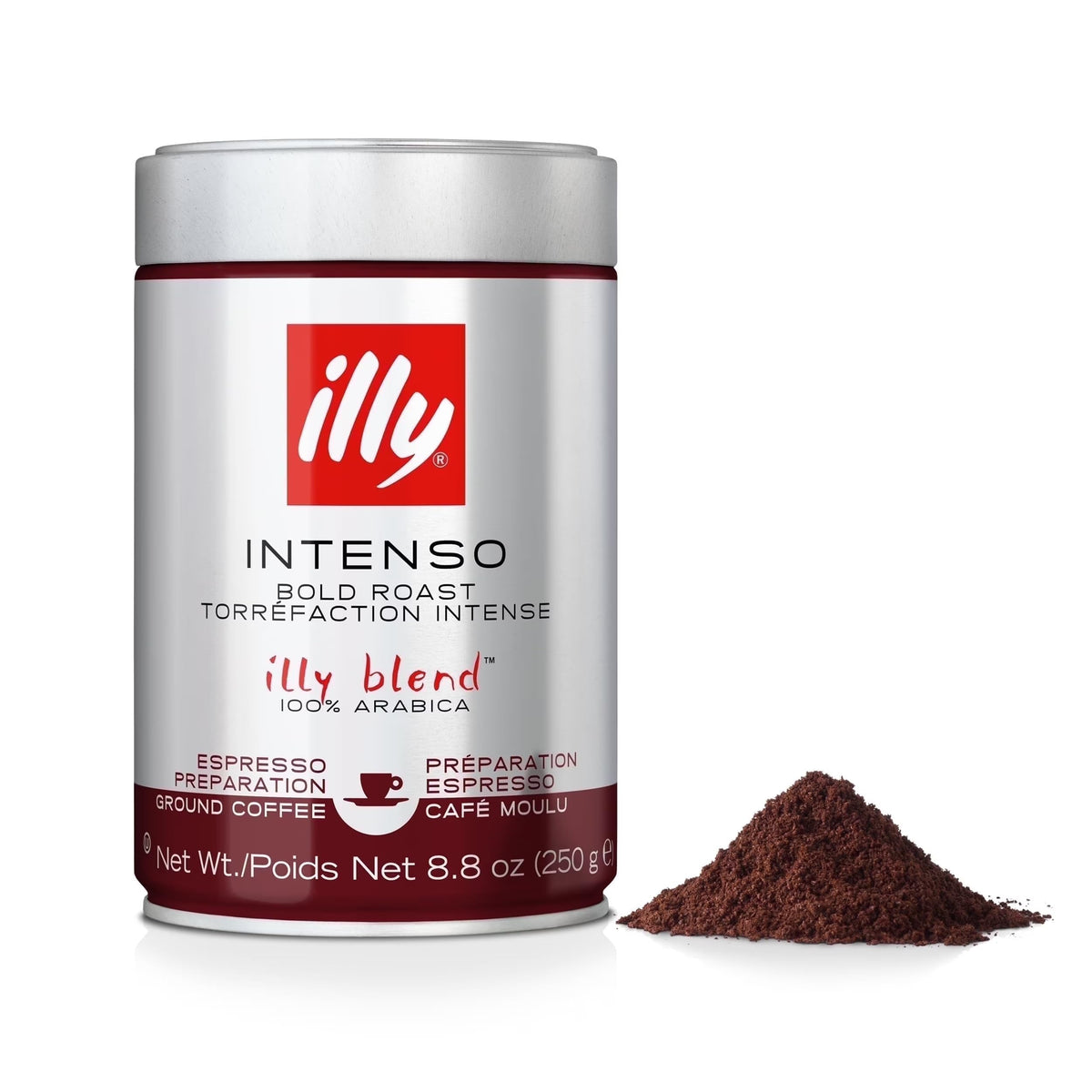 illy lata frontal mostrando el envase y preservación del aroma