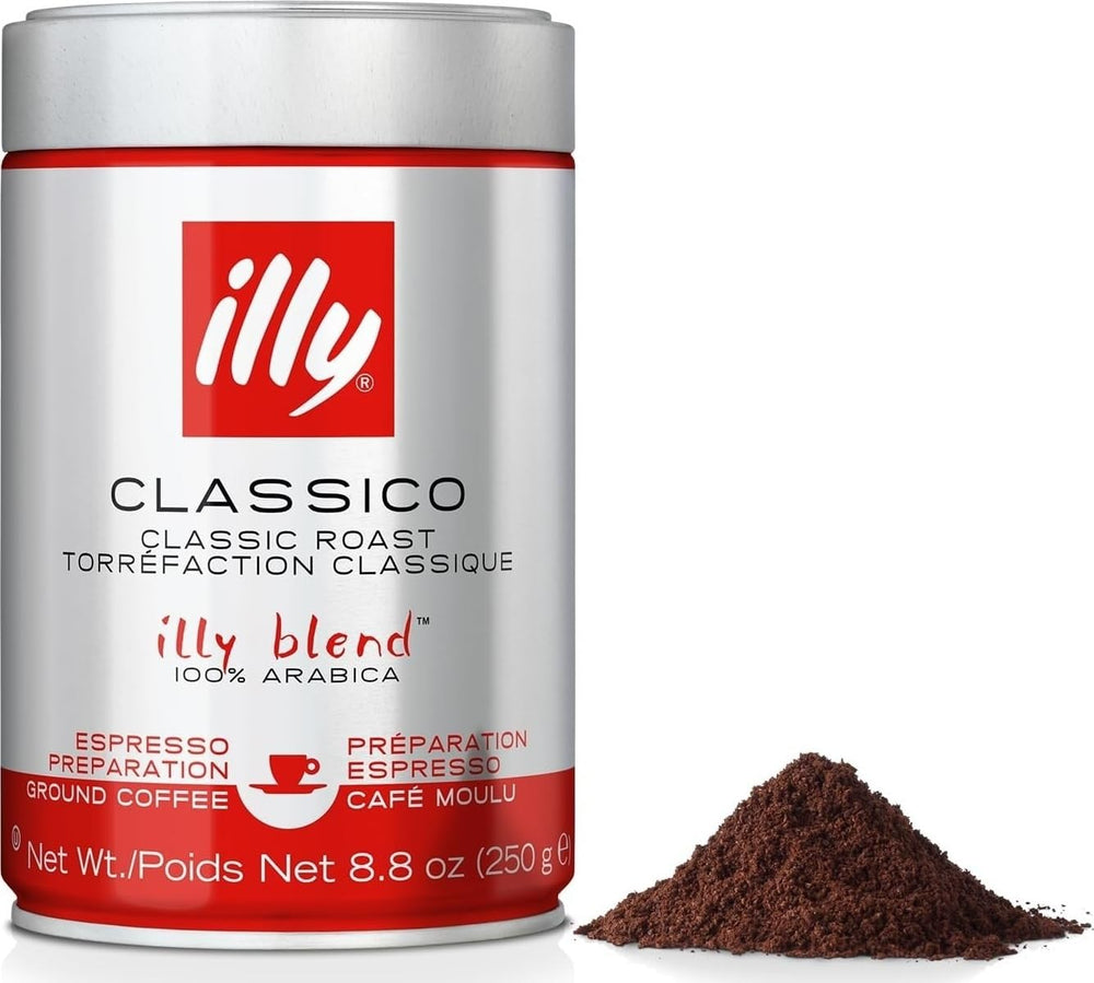 illy paquete frontal 250 g mostrando diseño y conservación del aroma