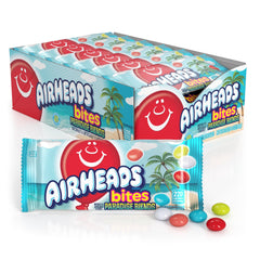 Caja y bolsa Airheads Bites Paradise Blends con dulces de colores