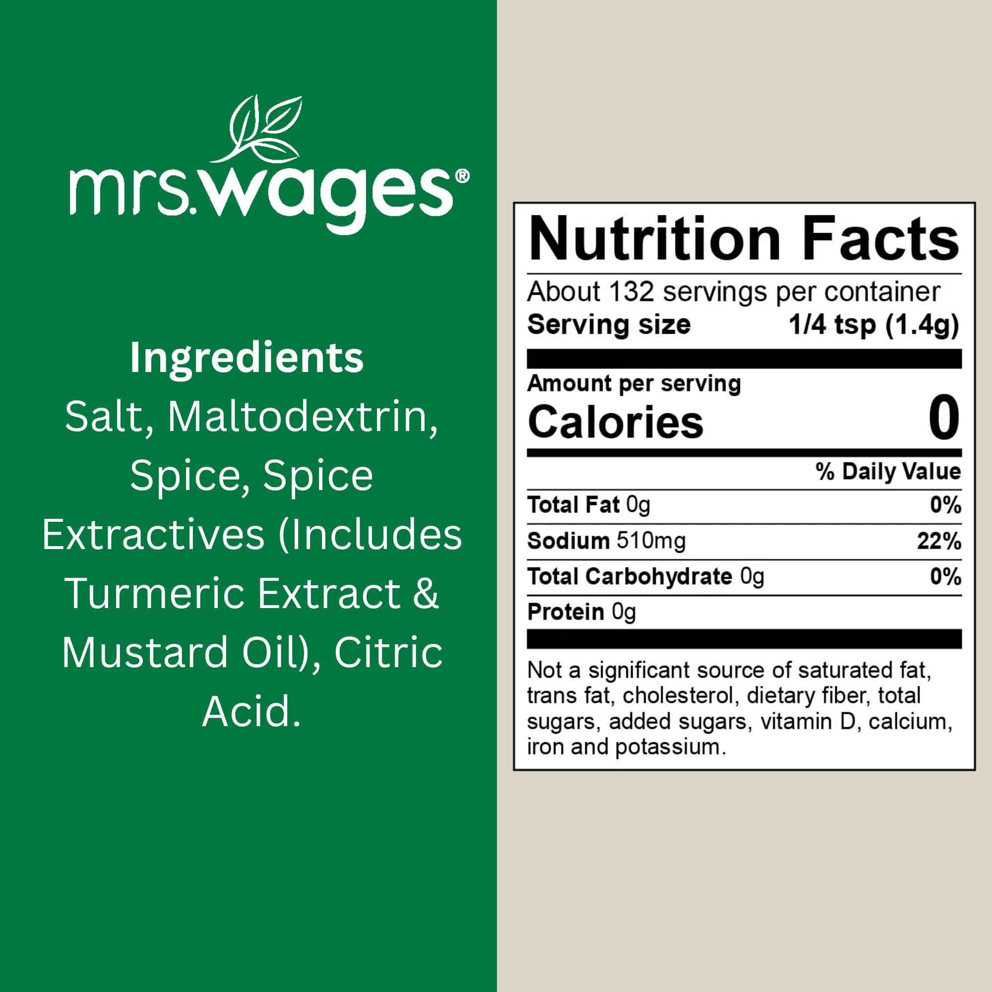 Ingredientes e información nutricional de Mrs. Wages Polish Dill Pickles