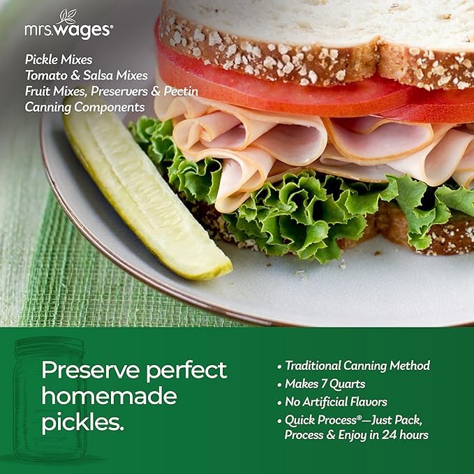 Sándwich y pepinillos en imagen de presentación de Mrs. Wages