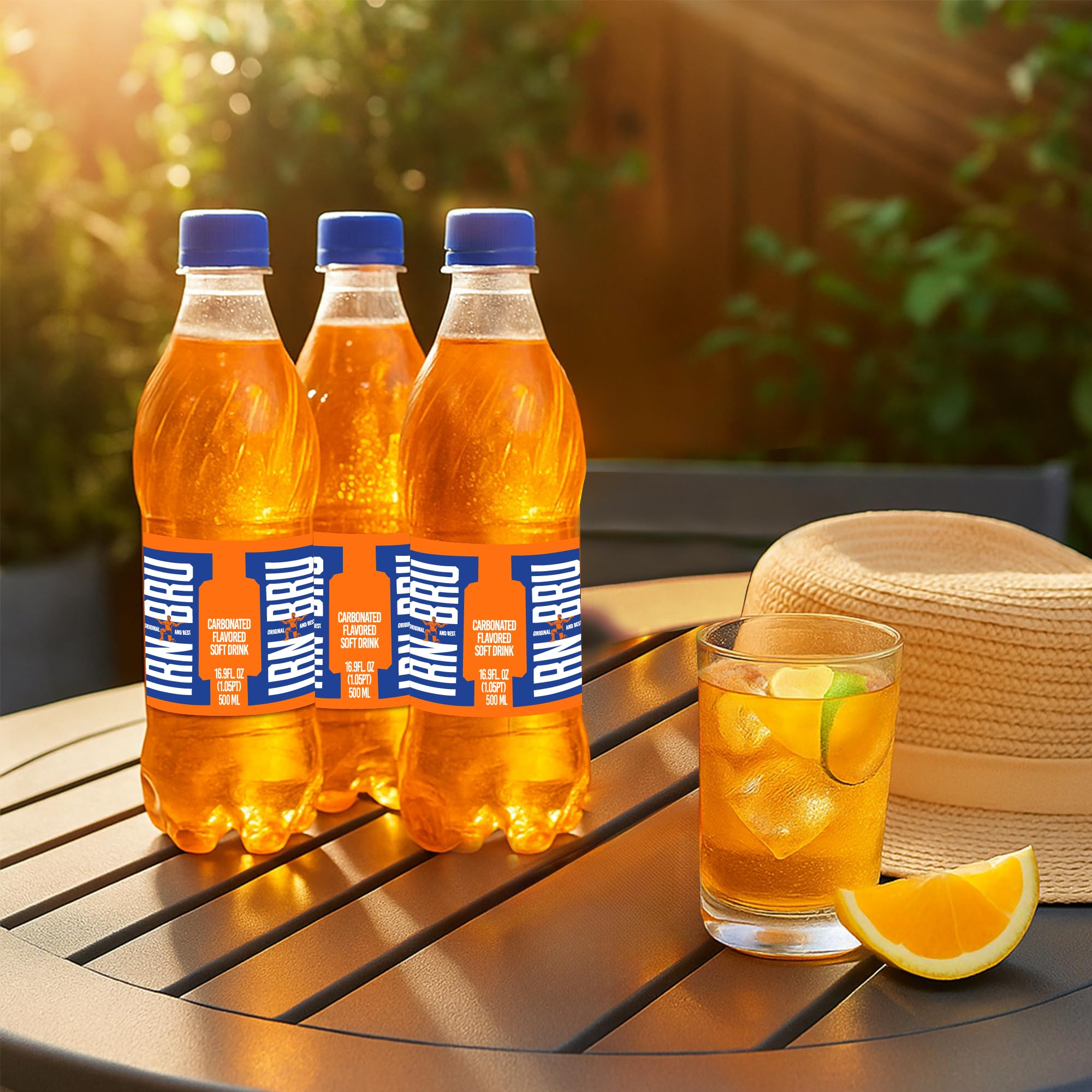 IRN-BRU botellas en frigorífico listas para servir y mantener frías