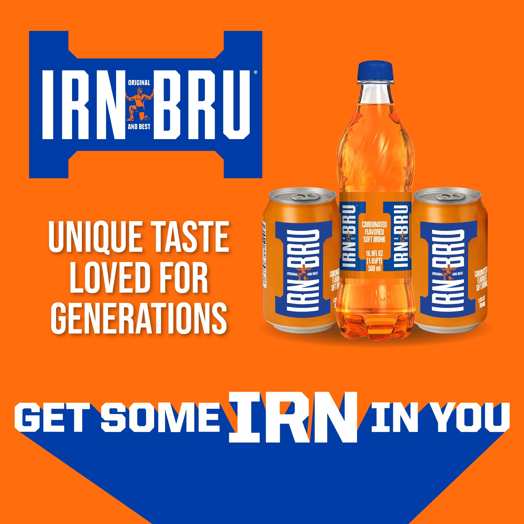 IRN-BRU etiqueta en detalle para leer ingredientes y datos clave