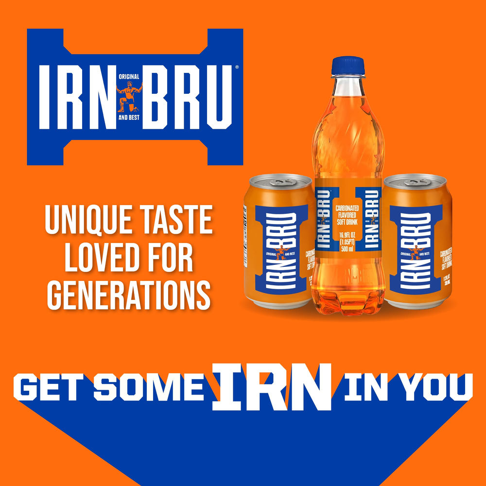 IRN-BRU etiqueta en detalle para leer ingredientes y datos clave