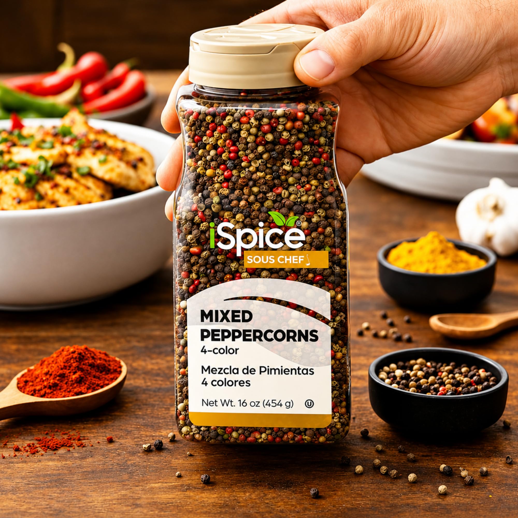 iSpice etiqueta con certificaciones Halal y Kosher visible que garantiza confianza