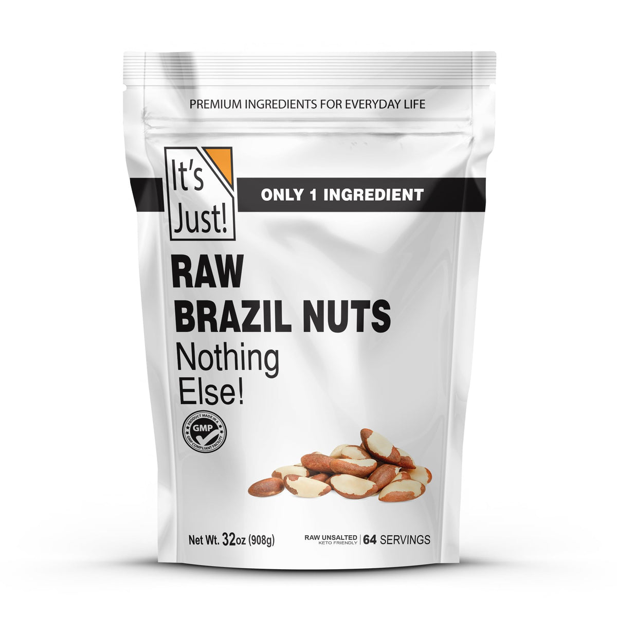 It's Just! paquete frontal mostrando 2 lb y bolsa resellable para conservación