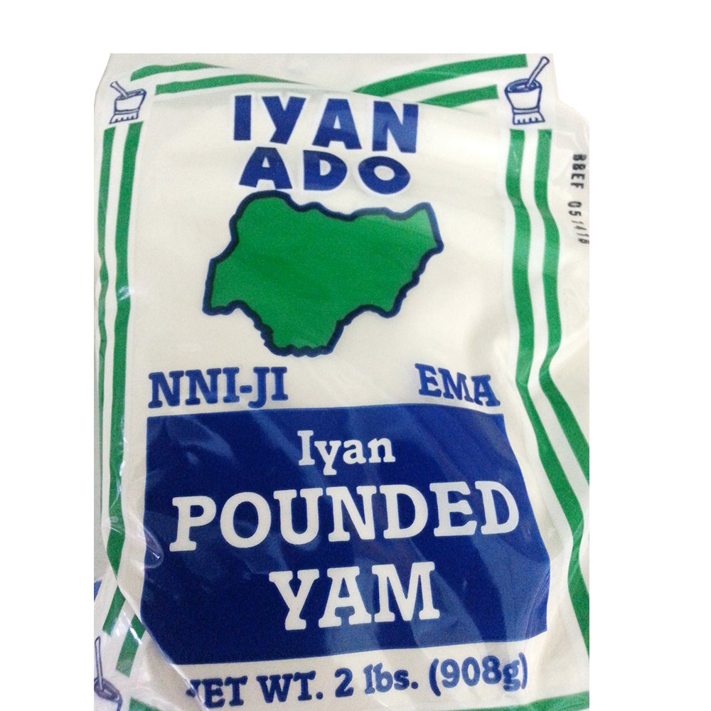 Iyan Ado frente del paquete mostrando marca y formato de 2 lbs, práctico para despensa