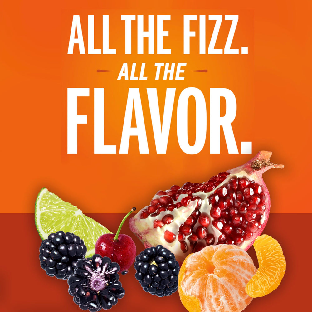 IZZE fila con los cuatro sabores del paquete, opción variada para reuniones