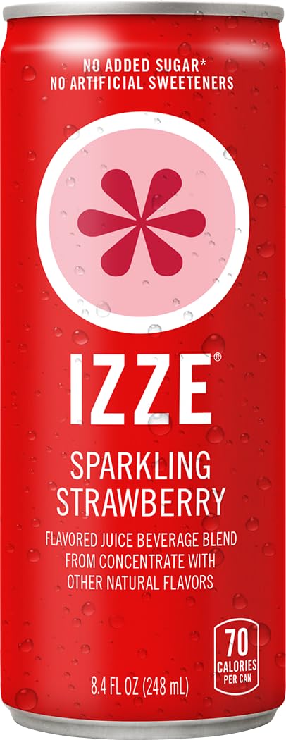 IZZE primer plano de burbujas en bebida mostrando textura refrescante