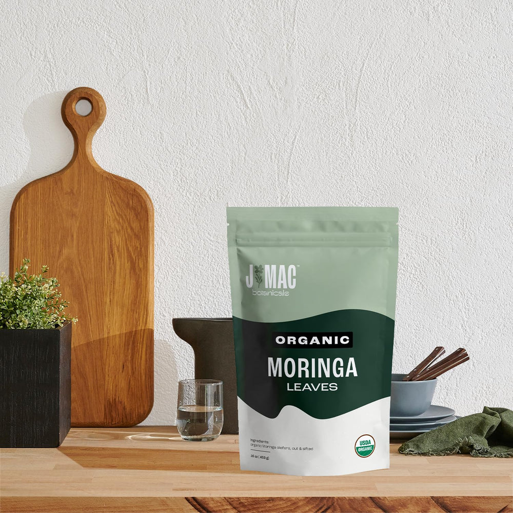 J MAC BOTANICALS hojas añadidas a sopa para sabor natural
