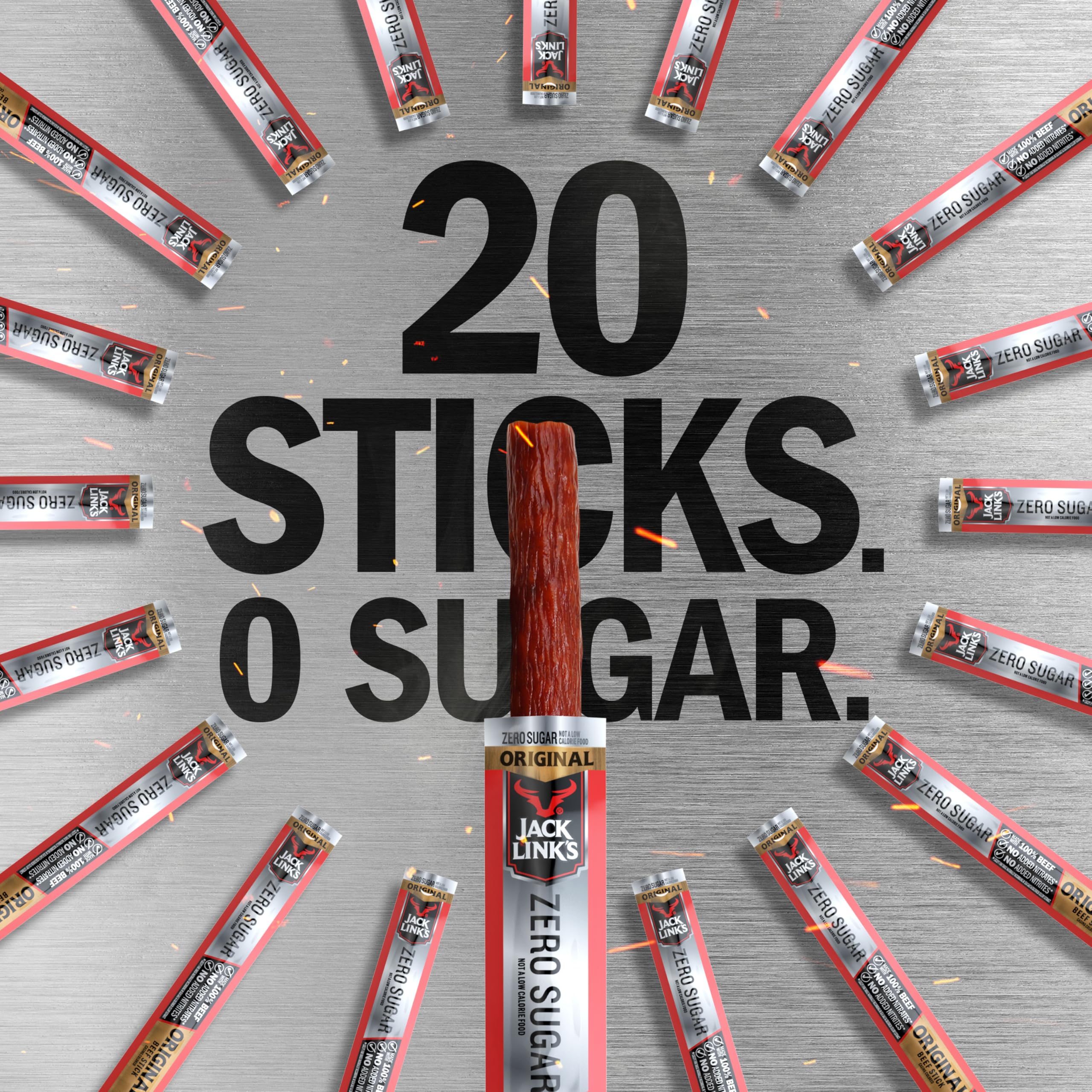 Jack Link's palito abierto listo para comer, fácil snack alto en proteína