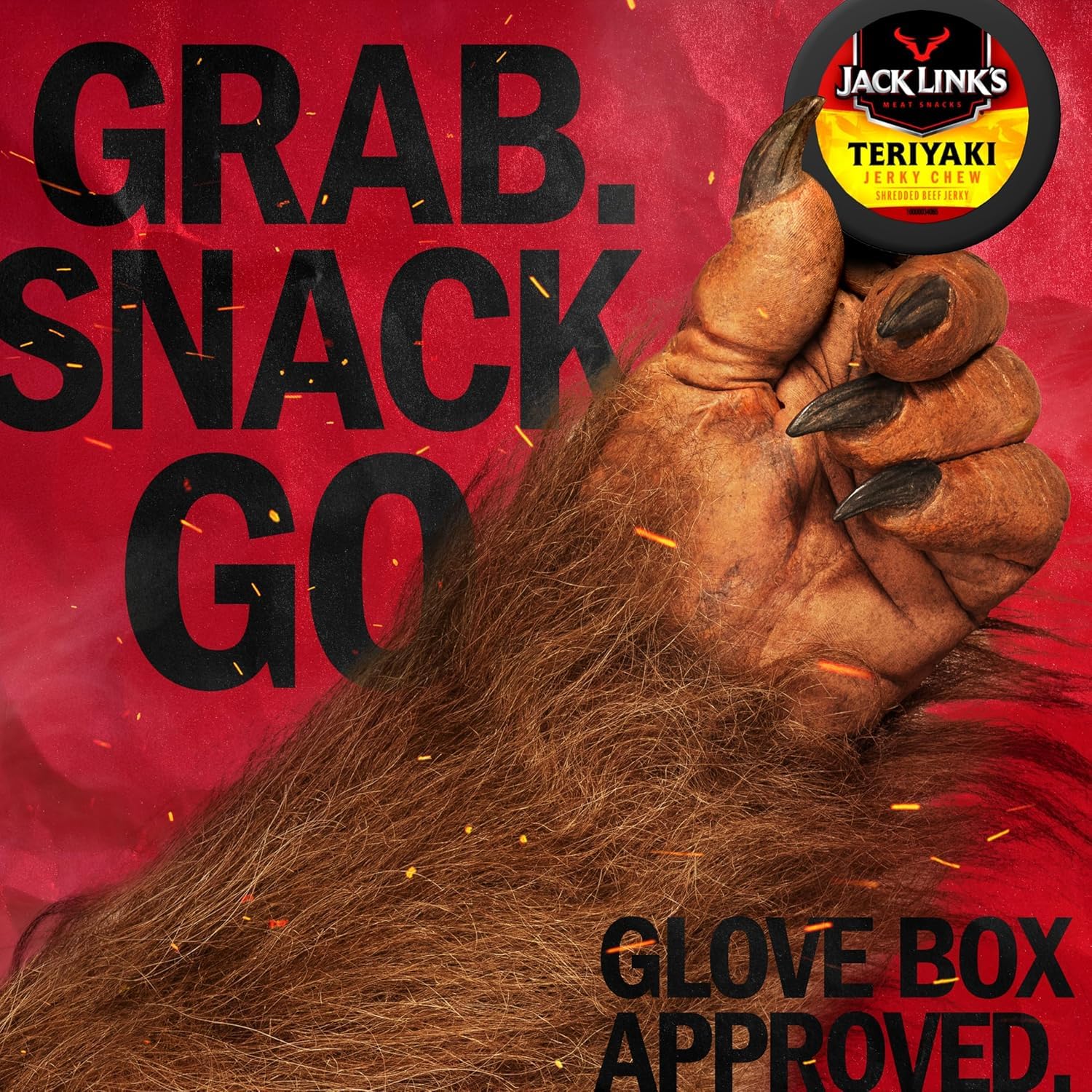 Jack Link's etiqueta visible con ingredientes y marca confiable