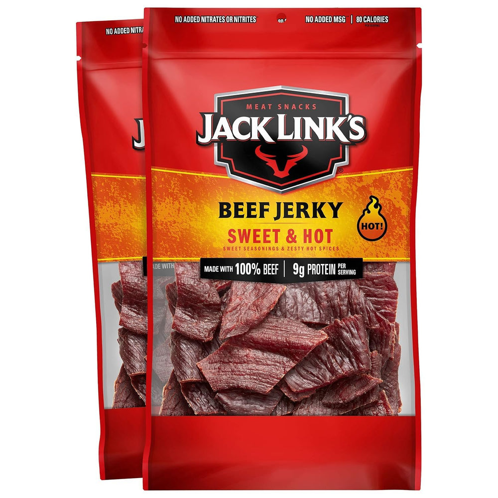 Jack Link's vista frontal del pack doble mostrando el diseño y tamaño