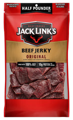 Jack Link's frontal del empaque mostrando la bolsa de 8 oz y conveniencia