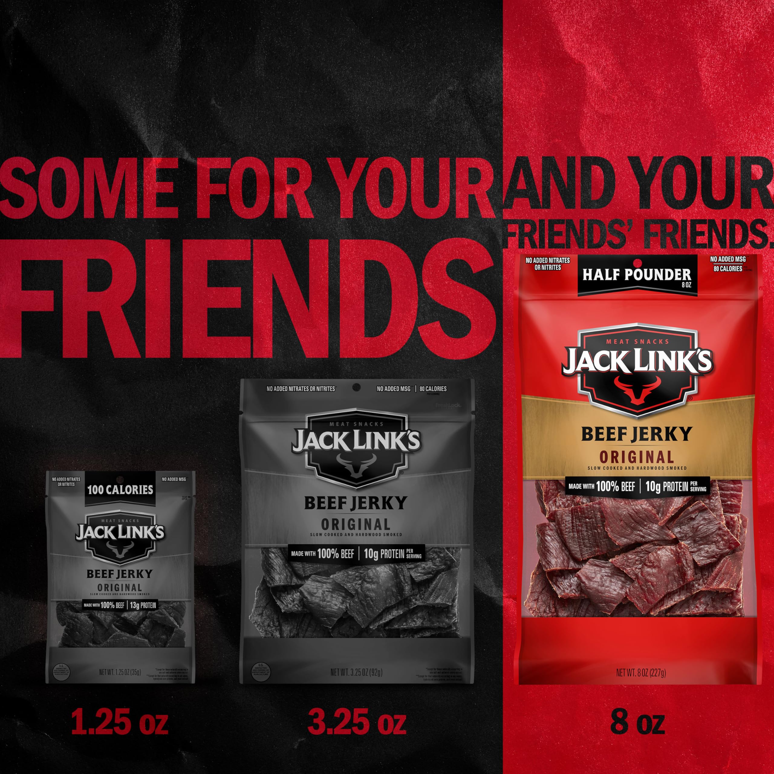 Jack Link's jerky dentro de mochila demostrando portabilidad y energía