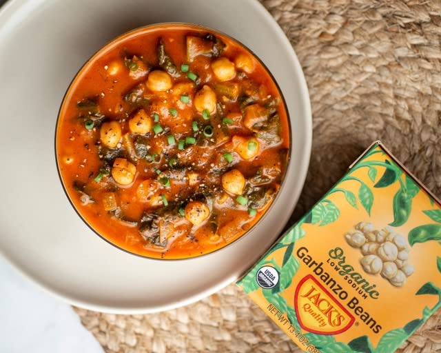 Jack's Quality Jack's Beans en cocina con envase reciclable y ahorro de espacio
