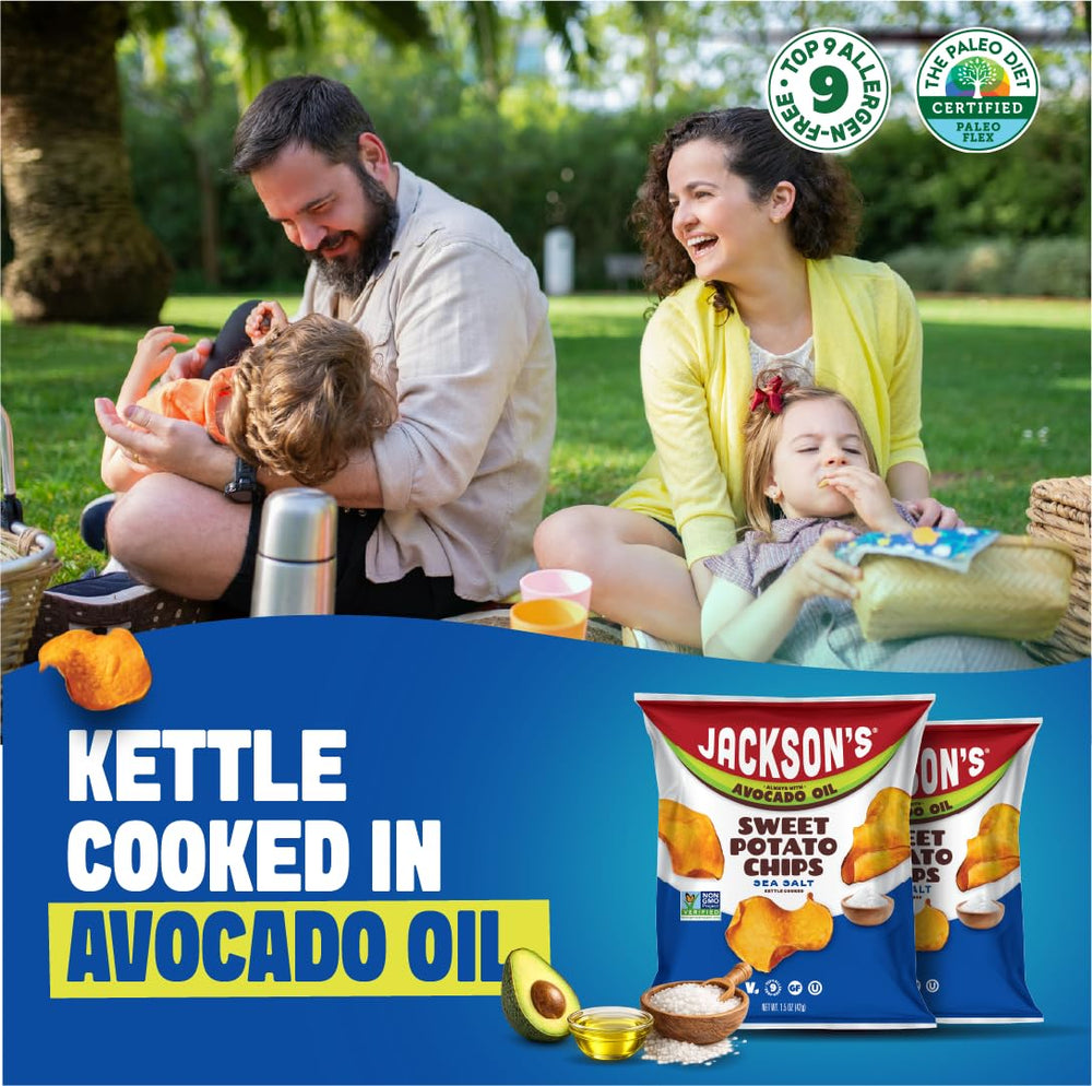 Jackson's bolsa dentro de una lonchera infantil para opciones de snack nutritivo