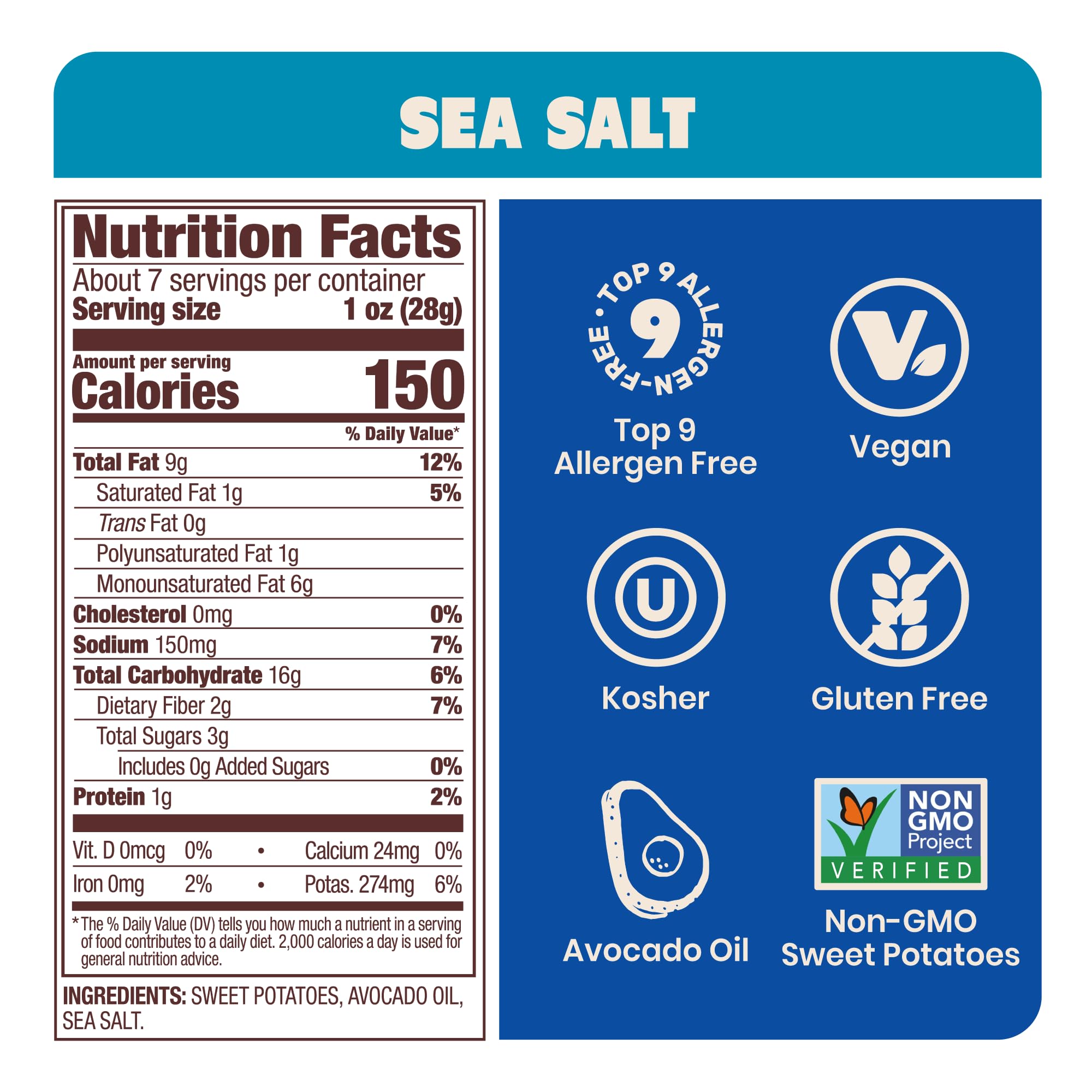 Jackson's etiqueta nutricional legible y lista de ingredientes saludables
