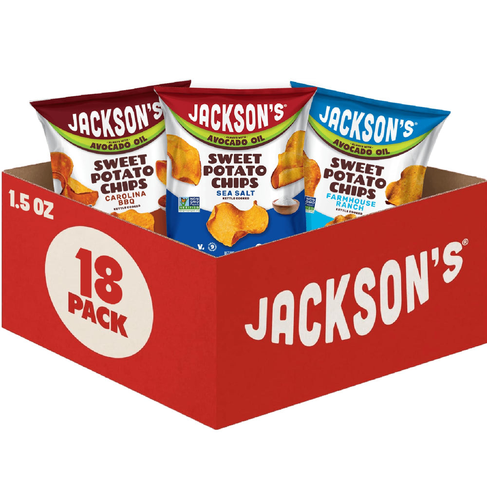 Jackson's frente del empaque mostrando el pack y conveniencia para llevar