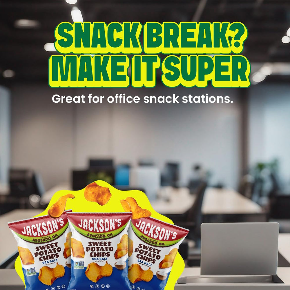 Jackson's chip en mano para comparar tamaño y porción práctica