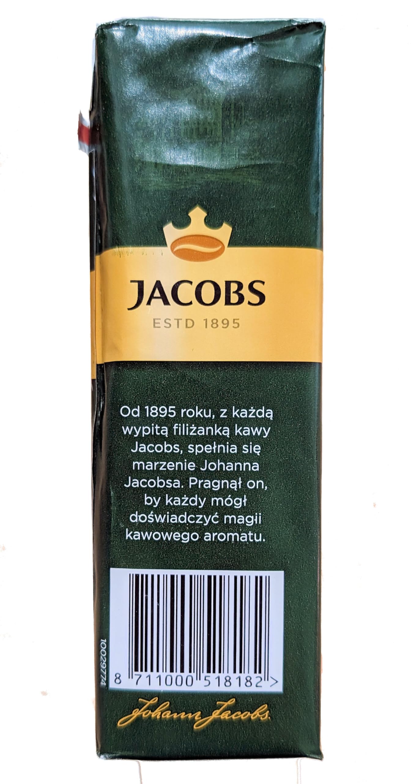 Jacobs Kronung café en preparación por goteo mostrando extracción limpia