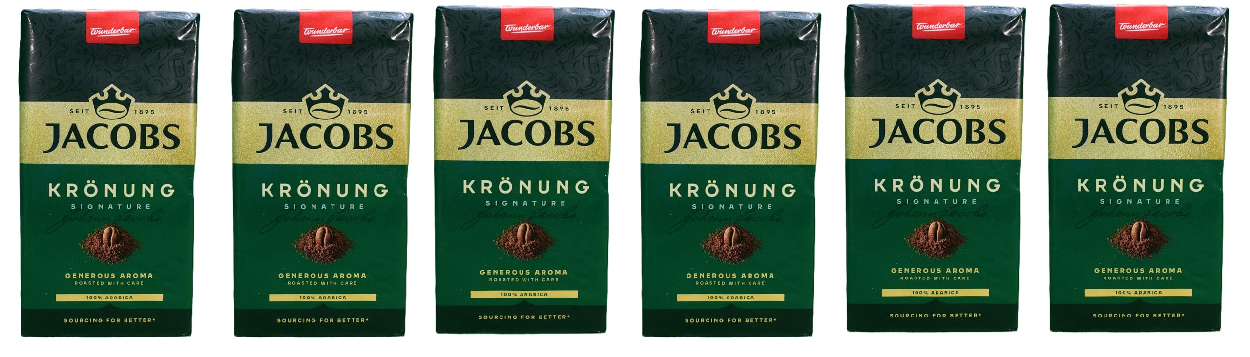 Jacobs Kronung detalle de la etiqueta que destaca la mezcla seleccionada