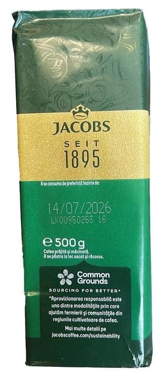 Jacobs etiqueta con información de origen y beneficios del producto